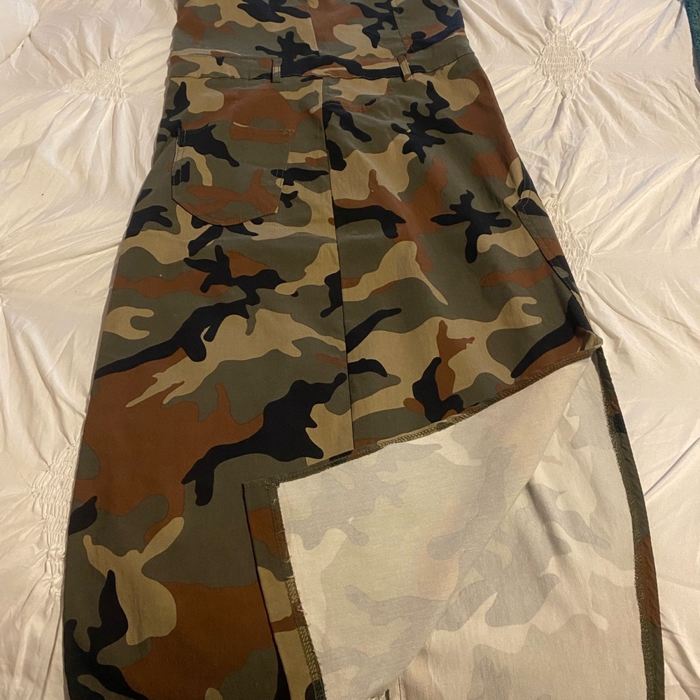 Like an Angel Camouflage Strapless Dress